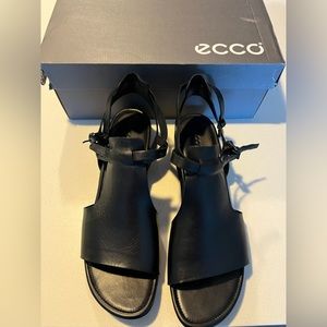NEW women’s size 11 ECCO Touch black leather sandals. 1” heel. $60 OBO